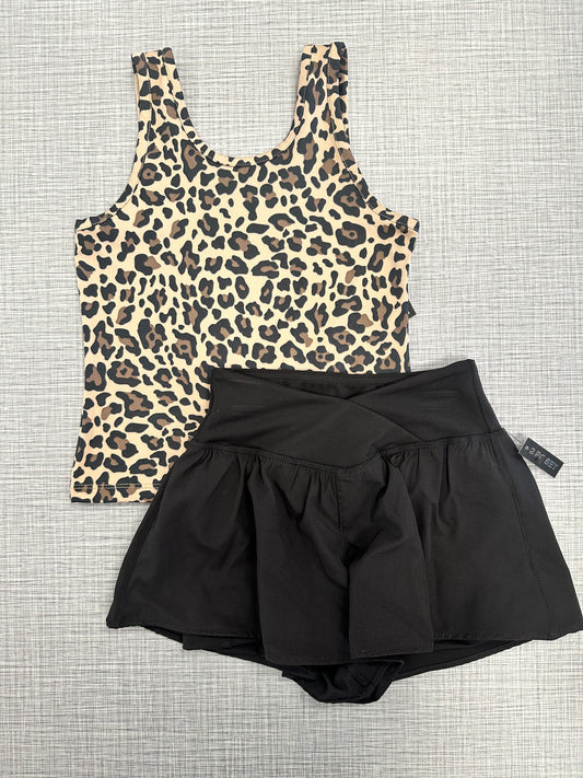 Cheetah Tank & Crossover Short Set