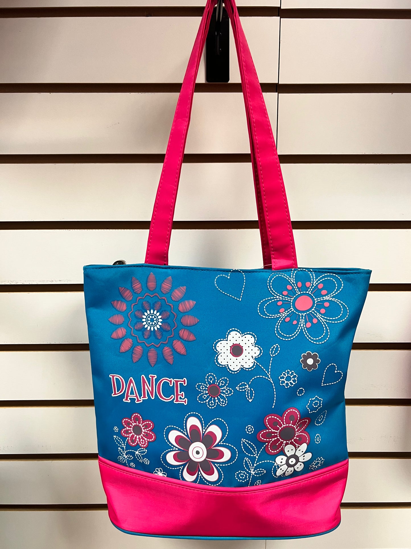 Hot Pink/Blue Floral Dance Tote