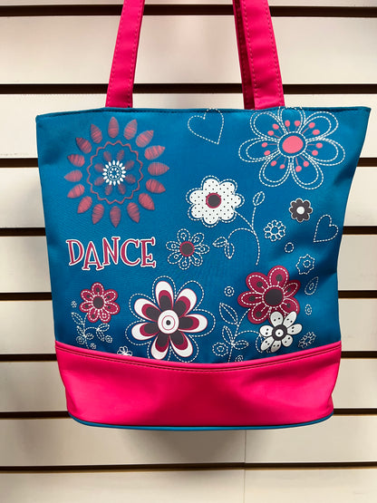 Hot Pink/Blue Floral Dance Tote