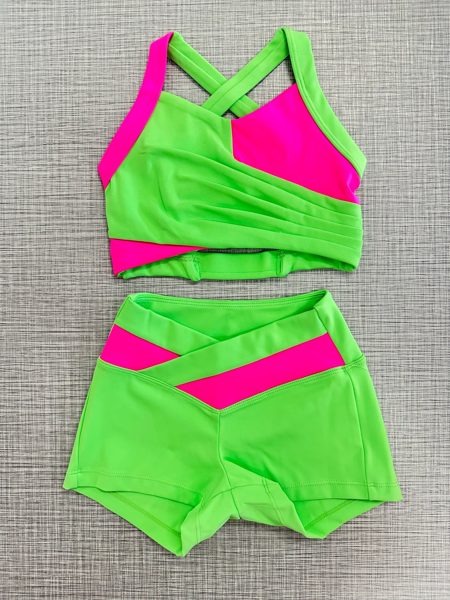 Color Block Short Set