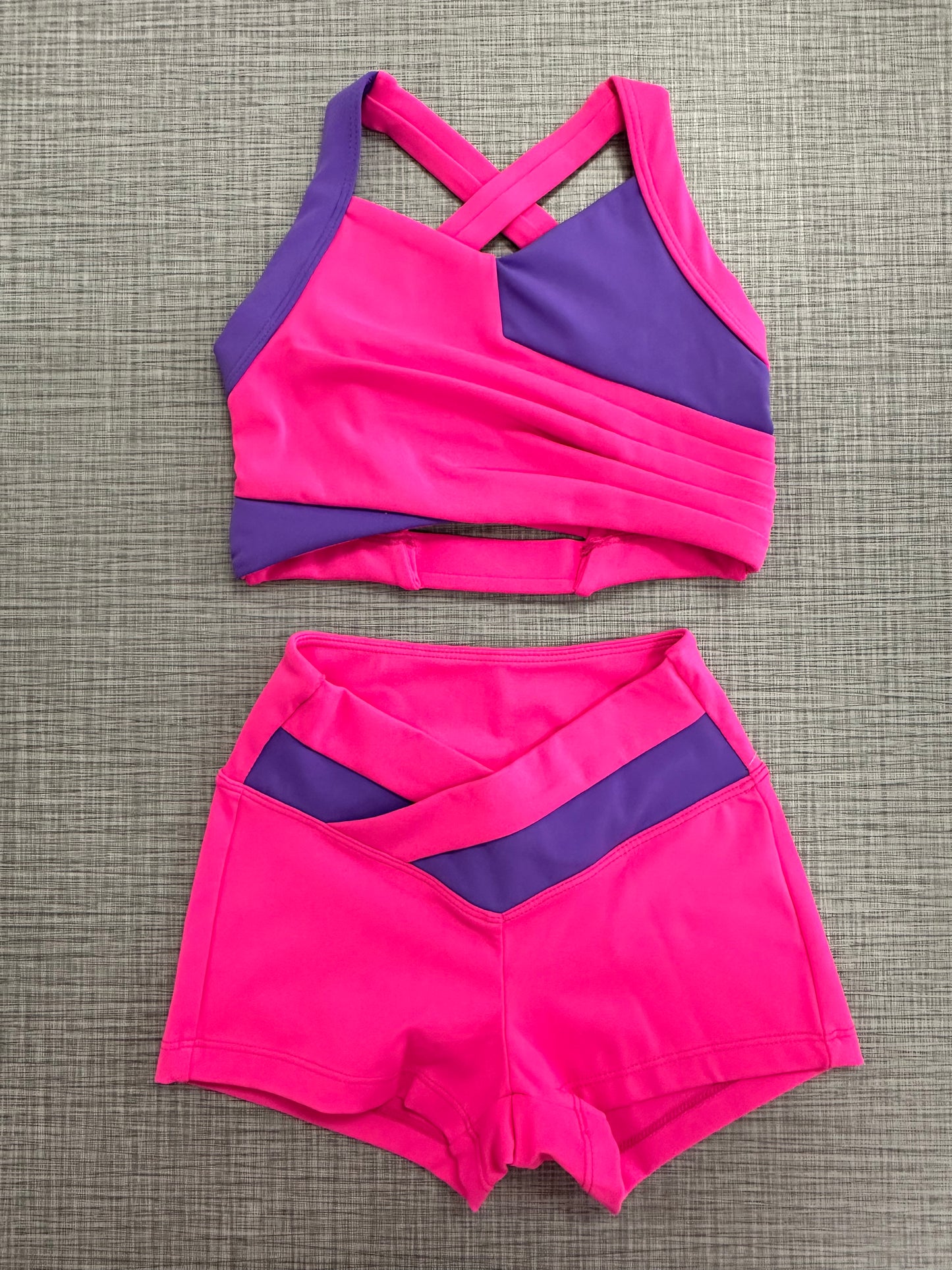 Color Block Short Set