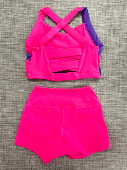 Color Block Short Set