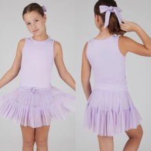 Load image into Gallery viewer, Tank with Ruffle Mesh Skort Set &amp; Scrunchie Bow
