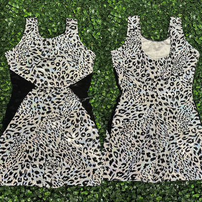 Black Velvet Leopard Biketard