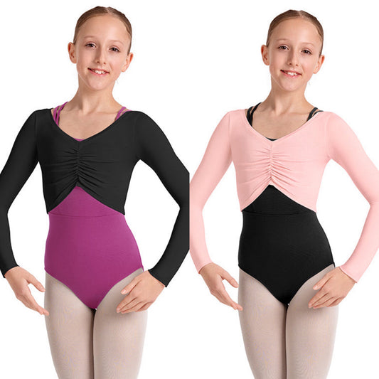 Scoop Neck Gathered Long Sleeve Top #M30004