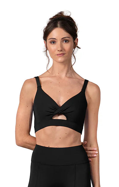 Vivian Twist Front Crop Top #Z30025