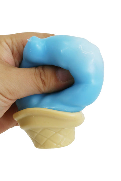 Ice Cream Cone Crunchy Bead Slime Filled TPR Squishy