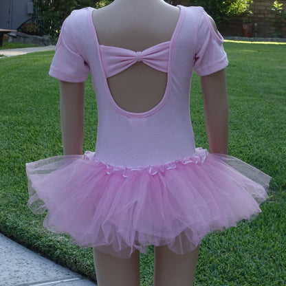 Glitter Ballet Shoes Dress Leotard