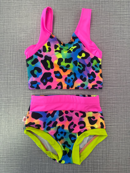 Demi Neon Jungle Tank Brief Set