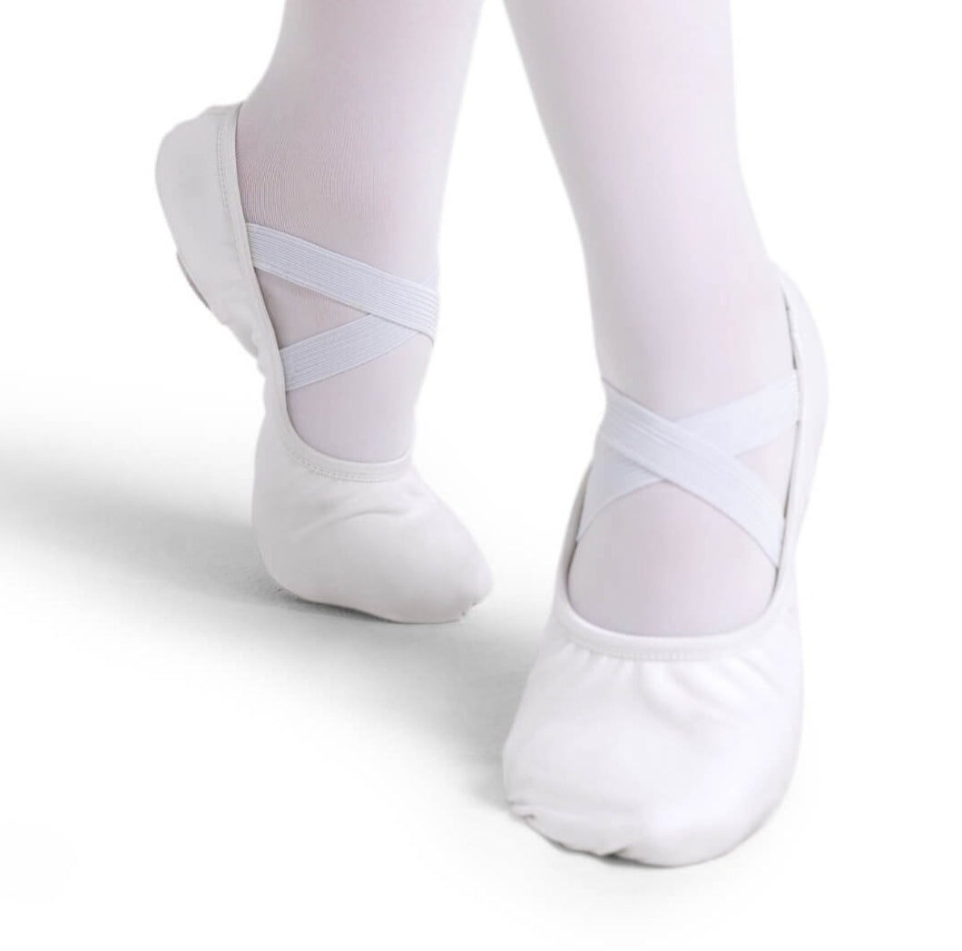 Hanami Canvas Split Sole Ballet Shoe #2037-White