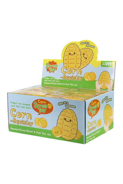 Yellow Corn Crunchy Bead Soft Slime Filled TPR Squishy