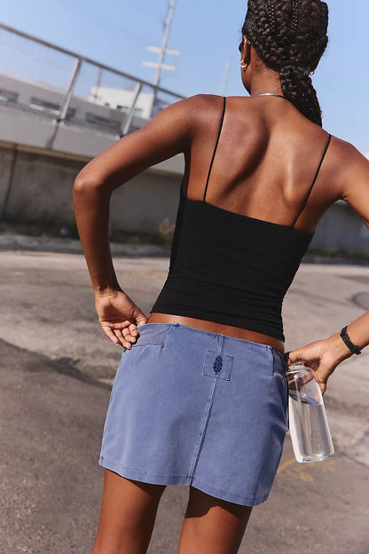 Free People: Skinny Strap Logo Tank