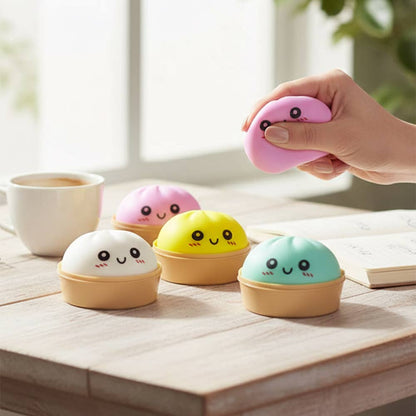 12PCS - Mystery Squishy Dumpling Stress Relief Squeeze Toy