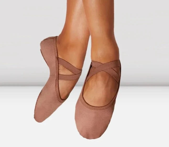 Bloch Performa Stretch Canvas Ballet Shoes #284-Coffee