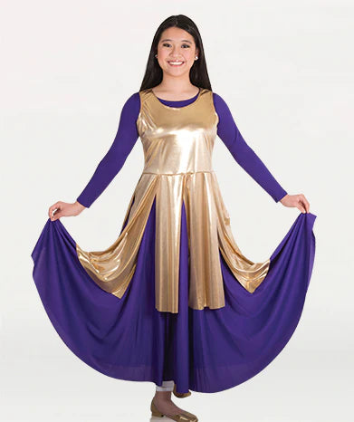 Metallic Fly Away Panel Tunic: Adult Small