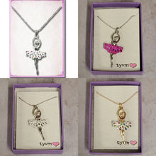 Load image into Gallery viewer, Crystal Ballerina Necklace with Big Skirt
